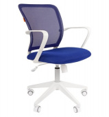 Кресло CHAIRMAN 698 компьютерное белый пластик, синий