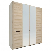 Шкаф для одежды Гардероб 4х дверный с зеркалами Афина А 11 а, Заречье А11А, 192*58*220 см, цвет на выбор Ясень или КРАФТ