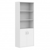 Шкаф комбинированный для книг и документов широкий высокий Imago White СТ 1.1, белый, 77*36 см