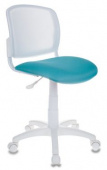Кресло детское / подростковое  CH W 296 Бюрократ, спинка сетка, пластик белый, цвет на выбор