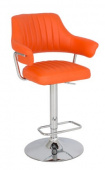 Барный стул DOBRIN CHARLY кресло с подлокотниками  ЧЕРОКИ LM 5019 оранжевый, кожа