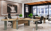 Кабинет руководителя DIONI Диони комплект 2 офисная мебель, 12 элементов,  в светлом или темном цвете