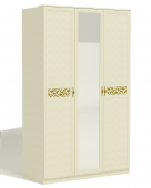 Шкаф 3-х дверный с зеркалом для одежды Гардероб Ливадия Л 11, Заречье Л11 (штанга, 6 полок), 133*60*222 см
