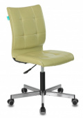 Кресло офисное без подлокотников Бюрократ CH 330 М эко кожа, зеленый