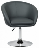 Кресло интерьерное дизайнерское DOBRIN EDISON LM 8600, на дисковом основании, серый