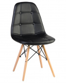 Кресло интерьерное Стул мягкий ПУЛЬСАНТЕ / DSW Eco LMZL 301 кожа черный