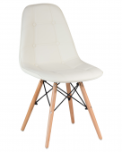 Кресло интерьерное Стул мягкий ПУЛЬСАНТЕ / DSW Eco LMZL 301 кожа кремовый