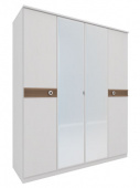 Шкаф четырехдверный для одежды Гардероб с зеркалами Саманта СМ 11а, Заречье СМ11А, 179  см