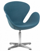 Кресло дизайнерское DOBRIN SWAN Лебедь LMO 69 А, синий