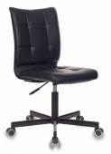 Кресло офисное без подлокотников Бюрократ CH 330 М эко кожа, черный