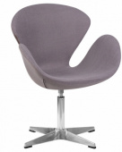 Кресло дизайнерское DOBRIN SWAN Лебедь LMO 69 А, серый