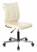 Кресло офисное без подлокотников Бюрократ CH 330 М эко кожа, молочный