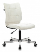 Кресло офисное без подлокотников Бюрократ CH 330 М эко кожа, белый