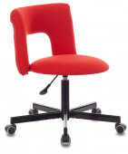 Кресло современного дизайна KF 1M  Бюрократ, ткань, ярко красный 