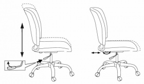 Кресло эргономичное CH 322 SXN Бюрократ динамичная поддержка спины, хром, серый / черный