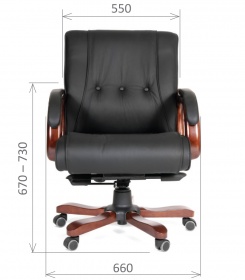 Кресло руководителя CHAIRMAN 653 M кожа низкая спинка