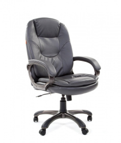 Кресло руководителя CHAIRMAN 668 компьютерное  эко кожа, серый