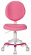 Кресло детское с подставкой для ног Бюрократ KD / КД W 6 F белый пластик, голубой / розовый
