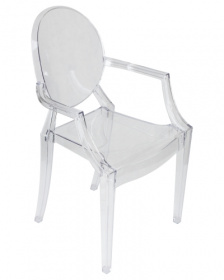 Кресло "Victoria Ghost" интерьерное пластик LMZL 801 прозрачный