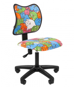 Детское кресло CHAIRMAN KIDS 102 компьютерное черный пластик, расцветка на выбор