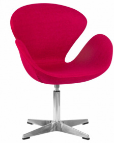Кресло дизайнерское DOBRIN SWAN Лебедь LMO 69 А, бордовый