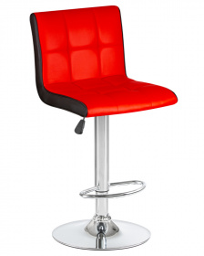 Барный стул DOBRIN CANDY LM 5006 кожа красно - черный