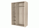 Шкаф для одежды Гардероб 3х дверный с зеркалом Афина А 11, Заречье А11, 147*58*220 см, цвет на выбор Ясень или КРАФТ