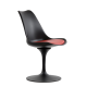 Кресло Tulip style вращающееся  N 8/ LMZL PP635E стул черный с красной подушкой, крутящееся