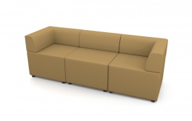Офисный диван 3 местный CHAIRMAN Оптима, экокожа, цвет на выбор