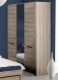 Шкаф для одежды Гардероб 3х дверный с зеркалом Афина А 11, Заречье А11, 147*58*220 см, цвет на выбор Ясень или КРАФТ