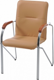 Кресло САМБА  коференц с подлокотниками, штабелируемое,  хром,  цвет на выбор