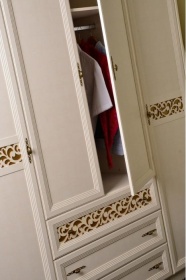 Шкаф двухдверный для одежды с 3 ящиками Ливадия Л 2, Заречье Л2 (штанга, 1 полка), 89 см