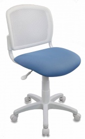 Кресло детское / подростковое  CH W 296 Бюрократ, спинка сетка, пластик белый, цвет на выбор