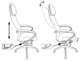 Кресло руководителя Бюрократ CH 608 компьютерное современного дизайна