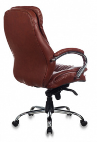 Кресло руководителя компьютерное Бюрократ T 9950 BLACK хром кожа