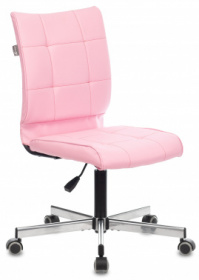 Кресло офисное без подлокотников Бюрократ CH 330 М эко кожа, розовый