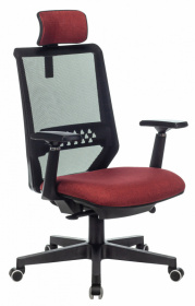 Кресло руководителя EXPERT Бюрократ Эксперт, компьютерное, сетка, красный