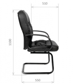 Кресло офисное конференц CHAIRMAN СН 416 ЭКО V на полозьях