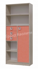 Шкаф стеллаж с дверкой и ящиками СИТИ Гранд Кволити 6-9414, длина 80 см