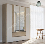 Шкаф Гардероб 4-х дверный с зеркалами и с ящиками МАЛЬТА ГК 4-4811, длина 160 см