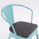 Кресло БАРНЕО ТОЛИКС N245 Barneo N 245 Tolix style цвет по RAL - металлический каркас со шпонированным сиденьем