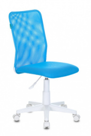 Кресло детское KD / КД 9 Бюрократ белый пластик, спинка сетка, цвет на выбор