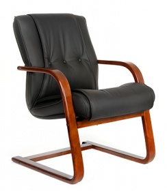 Кресло посетителя на полозьях CHAIRMAN 653 V конференц кожа