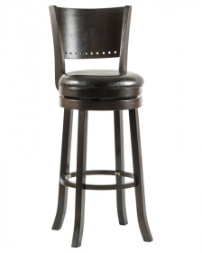 Барный DOBRIN TONY BAR деревянный крутящийся стул LMU 9292 кожа, массив дерева