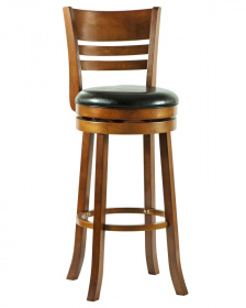 Барный стул  DOBRIN WILLIAM BAR деревянный крутящийся LMU 9393 кожа, дерево