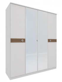 Шкаф четырехдверный для одежды Гардероб с зеркалами Саманта СМ 11а, Заречье СМ11А, 179  см