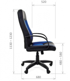 Кресло руководителя CHAIRMAN 429 компьютерное  комбинированное кожа/ткань
