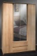 Шкаф четырехдверный Гардероб для одежды и белья с зеркалом Шервуд Ш 11, Заречье Ш11, 158*60*222 см