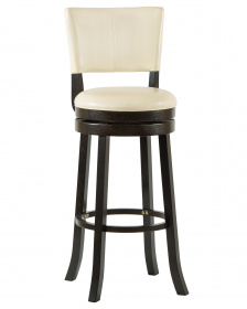 Барный деревянный крутящийся стул DOBRIN JOHN BAR LMU 9090 кожа, массив гевеи, черный