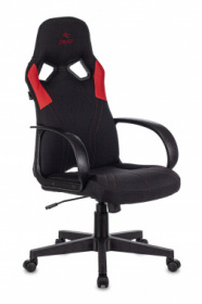 Кресло игровое Бюрократ VIKING ZOMBIE RUNNER / Викинг ЗОМБИ рунер для геймеров game, ткань, черный - красный